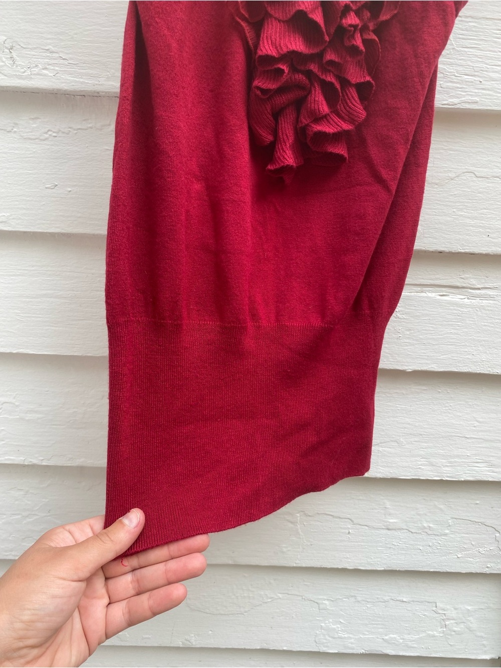 Express Red Ruffle Neck Hott 🔥 Halter Tank Top - Picture 3 of 6